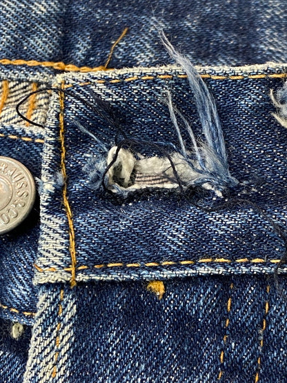 【現状渡し品】【メンズ】 Levi's リーバイス 70’s 501 DENIM PANTS VINTAGE 70年代 501 デニムパンツ ボトムス ジーンズ 66前期 ボタン裏刻印 6 ヴィンテージ 157-251210-kk-56-min サイズ：表記なし 下記参照 カラー：インディゴ 万代Net店