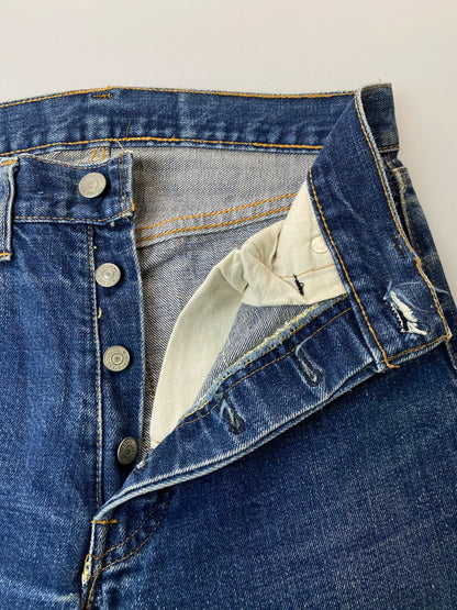 【現状渡し品】【メンズ】 Levi's リーバイス 70’s 501 DENIM PANTS VINTAGE 70年代 501 デニムパンツ ボトムス ジーンズ 66前期 ボタン裏刻印 6 ヴィンテージ 157-251210-kk-56-min サイズ：表記なし 下記参照 カラー：インディゴ 万代Net店