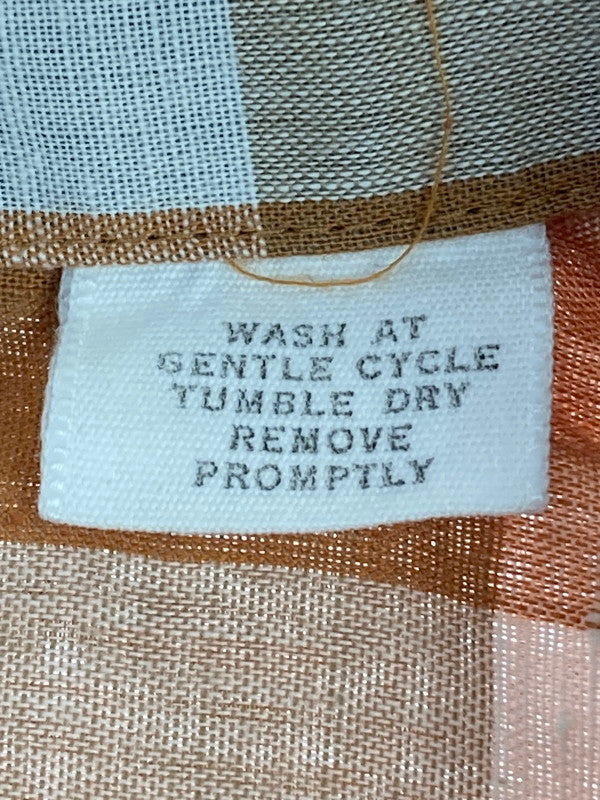 【中古品】【メンズ】 ARROW アロー 60's L/S OPEN COLLAR CHECK SHIRT VINTAGE 60年代 ロングスリーブ オープンカラー チェックシャツ 長袖 トップス ヴィンテージ 146-251207-kk-14-min サイズ：M カラー：ブラウン 万代Net店