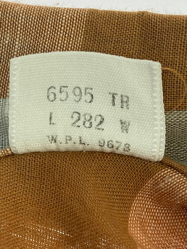 【中古品】【メンズ】 ARROW アロー 60's L/S OPEN COLLAR CHECK SHIRT VINTAGE 60年代 ロングスリーブ オープンカラー チェックシャツ 長袖 トップス ヴィンテージ 146-251207-kk-14-min サイズ：M カラー：ブラウン 万代Net店