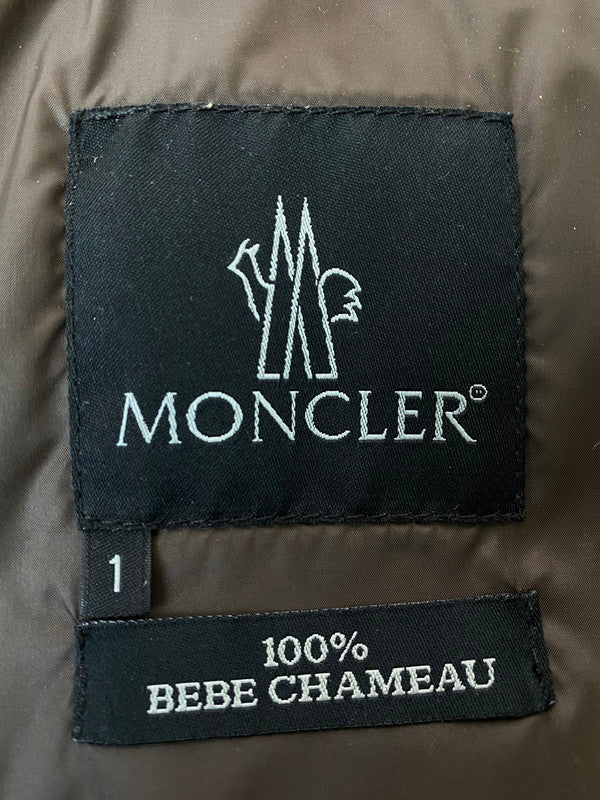 【中古品】【メンズ】 MONCLER モンクレール DOWN JACKET ダウンジャケット アウター 黒タグ 千鳥格子 141-251210-kk-43-min サイズ：1 カラー：ブラウン 万代Net店