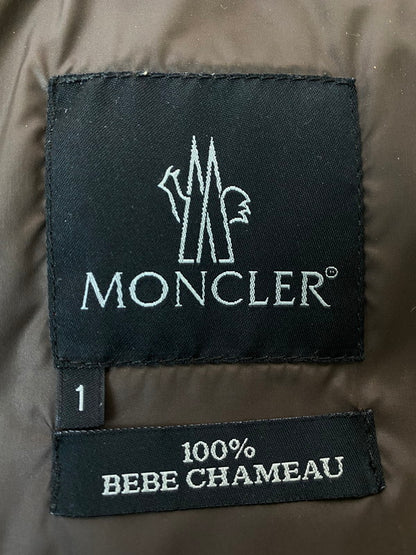 【中古品】【メンズ】 MONCLER モンクレール DOWN JACKET ダウンジャケット アウター 黒タグ 千鳥格子 141-251210-kk-43-min サイズ：1 カラー：ブラウン 万代Net店