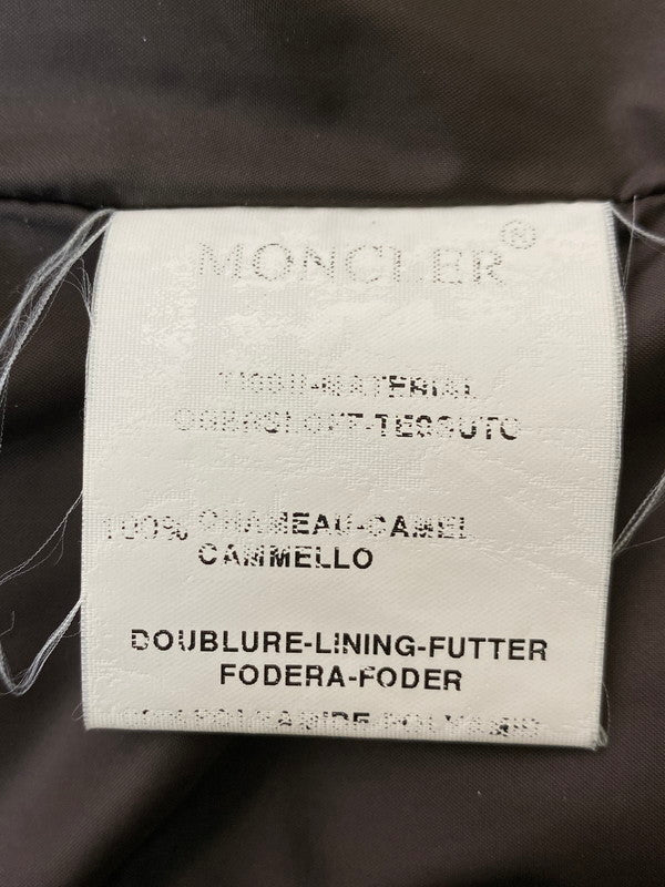 【中古品】【メンズ】 MONCLER モンクレール DOWN JACKET ダウンジャケット アウター 黒タグ 千鳥格子 141-251210-kk-43-min サイズ：1 カラー：ブラウン 万代Net店