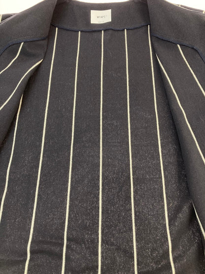 【中古品】【メンズ】 WTAPS ダブルタップス 25SS LEAGUE/SS/COTTON 251ATDT-CSM26 リーグ ショートスリーブ コットン 半袖シャツ トップス ベースボールシャツ 142-251207-kk-07-min サイズ：2 カラー：ネイビー 万代Net店