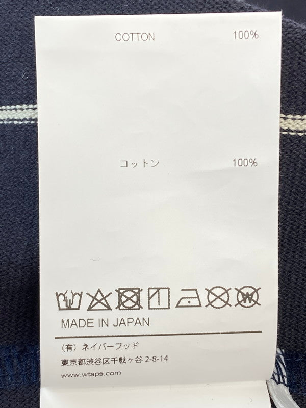 【中古品】【メンズ】 WTAPS ダブルタップス 25SS LEAGUE/SS/COTTON 251ATDT-CSM26 リーグ ショートスリーブ コットン 半袖シャツ トップス ベースボールシャツ 142-251207-kk-07-min サイズ：2 カラー：ネイビー 万代Net店