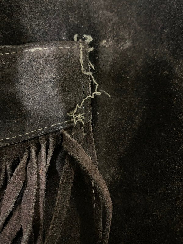 【現状渡し品】【メンズ】 JO-O-KEY ジョー オー ケイ LEATHER FRINGE JACKET レザー フリンジ ジャケット アウター 146-260918-hu-34-min サイズ：42 カラー：ブラウン 万代Net店