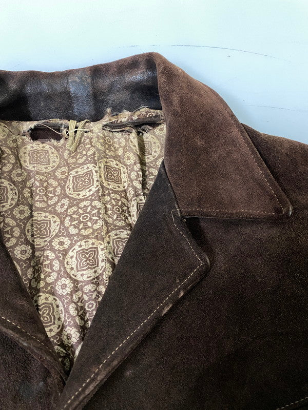 【現状渡し品】【メンズ】 JO-O-KEY ジョー オー ケイ LEATHER FRINGE JACKET レザー フリンジ ジャケット アウター 146-260918-hu-34-min サイズ：42 カラー：ブラウン 万代Net店