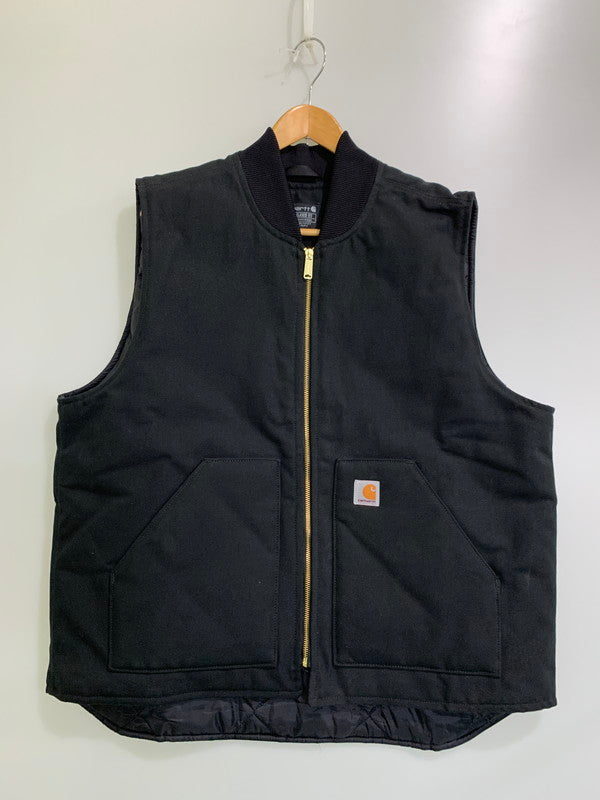 【中古品】【メンズ】 Carhartt カーハート DUCK VEST OV0001-M ダックベスト ライトアウター 中綿ベスト 146-251209-kk-31-min サイズ：XL カラー：ブラック 万代Net店