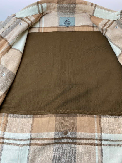 【中古品】【メンズ】 Carhartt WIP カーハート ワークインプログレス × INVINCIBLE インビジブル 別注 コラボ 24AW L/S WORK SHIRT MAX A242060 ロングスリーブ ワークシャツ マックス 長袖 トップス 142-251210-kk-49-min サイズ：M カラー：COCA MOCHA 万代Net店