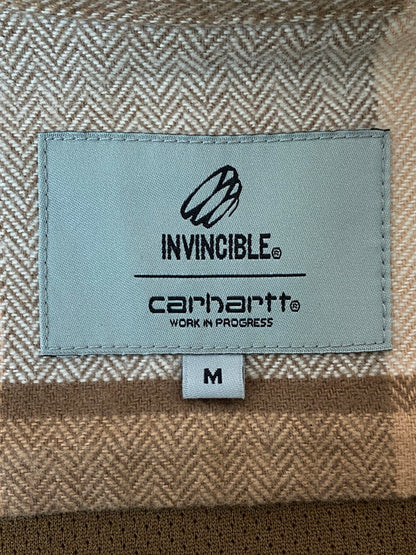 【中古品】【メンズ】 Carhartt WIP カーハート ワークインプログレス × INVINCIBLE インビジブル 別注 コラボ 24AW L/S WORK SHIRT MAX A242060 ロングスリーブ ワークシャツ マックス 長袖 トップス 142-251210-kk-49-min サイズ：M カラー：COCA MOCHA 万代Net店