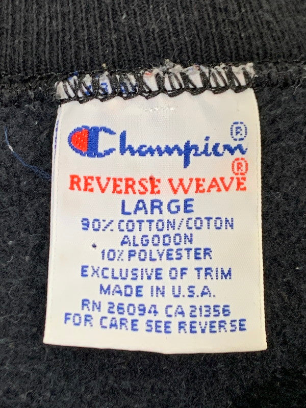 【中古品】【メンズ】 Champion チャンピオン 90'S REVERSE WEAVE SWEATSHIRT SPURS BASKETBALL 90年代 リバースウィーブ スウェットシャツ スパーズ バスケットボール プリント トップス トレーナー 146-251209-kk-30-min サイズ：L カラー：ブラック 万代Net店