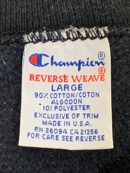【中古品】【メンズ】 Champion チャンピオン 90'S REVERSE WEAVE SWEATSHIRT SPURS BASKETBALL 90年代 リバースウィーブ スウェットシャツ スパーズ バスケットボール プリント トップス トレーナー 146-251209-kk-30-min サイズ：L カラー：ブラック 万代Net店