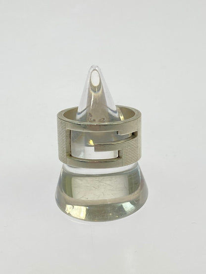 【中古品】【メンズ/レディース】 GUCCI グッチ ブランデッドGリング 指輪 シルバー 925 アクセサリー 182-251212-em-31-min カラー：シルバー 万代Net店
