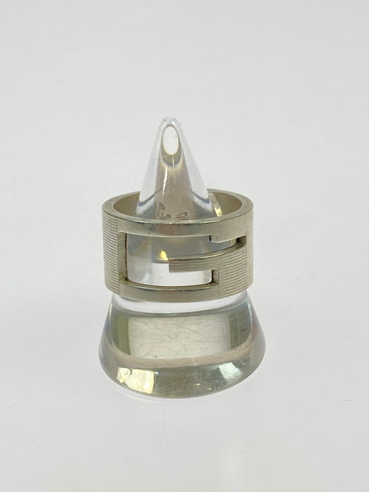 【中古品】【メンズ/レディース】 GUCCI グッチ ブランデッドGリング 指輪 シルバー 925 アクセサリー 182-251212-em-31-min カラー：シルバー 万代Net店