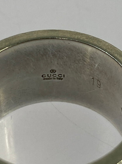【中古品】【メンズ/レディース】 GUCCI グッチ ブランデッドGリング 指輪 シルバー 925 アクセサリー 182-251212-em-31-min カラー：シルバー 万代Net店