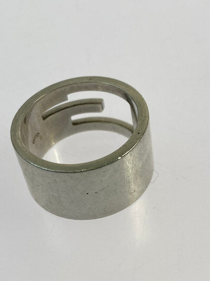 【中古品】【メンズ/レディース】 GUCCI グッチ ブランデッドGリング 指輪 シルバー 925 アクセサリー 182-251212-em-31-min カラー：シルバー 万代Net店
