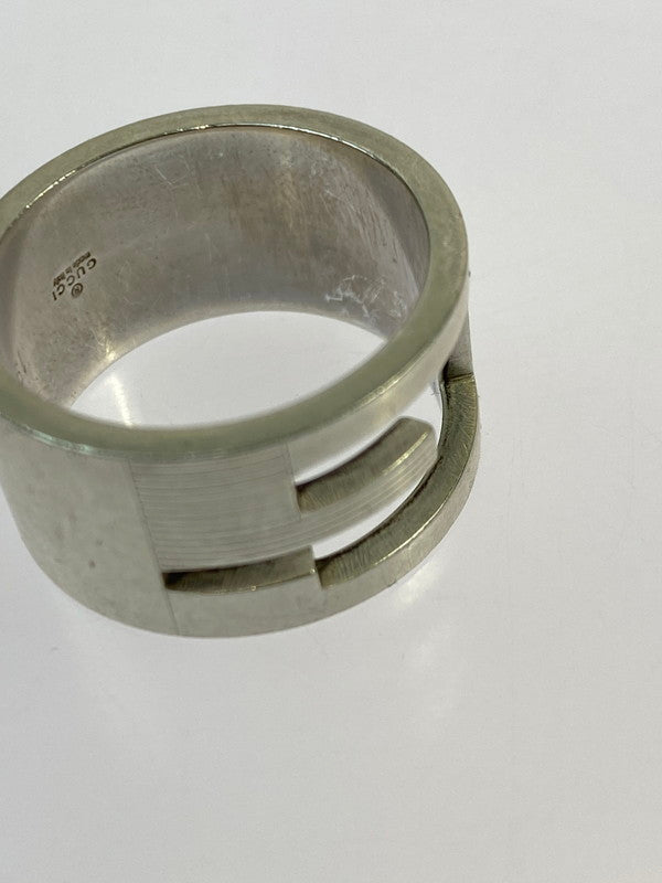 【中古品】【メンズ/レディース】 GUCCI グッチ ブランデッドGリング 指輪 シルバー 925 アクセサリー 182-251212-em-31-min カラー：シルバー 万代Net店