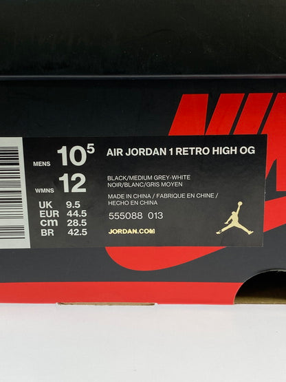 【中古美品】【メンズ】 NIKE ナイキ AIR JORDAN 1 RETRO HIGH OG SHADOW 555088-013 エアジョーダン ワン レトロ ハイ オリジナル シャドウ2018 スニーカー 靴 160-251209-kk-06-min カラー：BLACK/MEDIUM GREY-WHITE 万代Net店