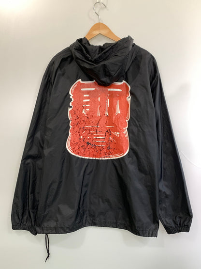 【中古品】【メンズ】 CHARI＆CO × SNEAKER WORLF チャリアンドコー スニーカーウルフ KANJI LOGO NYLON ANORAK 漢字 ロゴ ナイロン アノラック ハーフジップ プルオーバー 146-260804-hu-29-min サイズ：XL カラー：ブラック 万代Net店