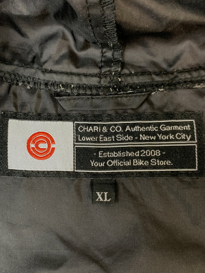 【中古品】【メンズ】 CHARI＆CO × SNEAKER WORLF チャリアンドコー スニーカーウルフ KANJI LOGO NYLON ANORAK 漢字 ロゴ ナイロン アノラック ハーフジップ プルオーバー 146-260804-hu-29-min サイズ：XL カラー：ブラック 万代Net店