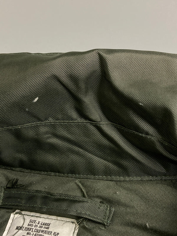 【現状渡し品】【メンズ】 ALPHA INDUSTRIES アルファインダストリーズ CWU-45P FLIGHT JACKET 8415-00-310-1140 フライトジャケット アウター 145-251210-kk-10-min サイズ：XL カラー：カーキ 万代Net店