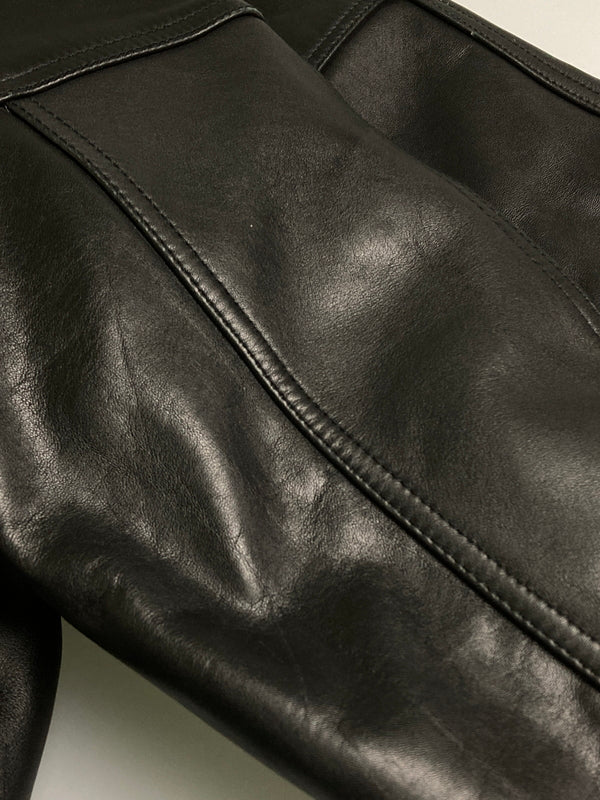 【中古品】【メンズ】 AVIREX アヴィレックス ALL LEATHER VARSITY JACKET 6181032 オールレザー バーシティージャケット アウター スタジャン 145-251210-kk-03-min サイズ：S カラー：ブラック 万代Net店