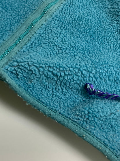 【中古品】【キッズ】 patagonia パタゴニア 90's KIDS FLEECE JACKET 90年代 キッズ フリースジャケット ライトアウター 雪無しタグ 173-251213-kk-23-min サイズ：14 カラー：ターコイズブルー 万代Net店