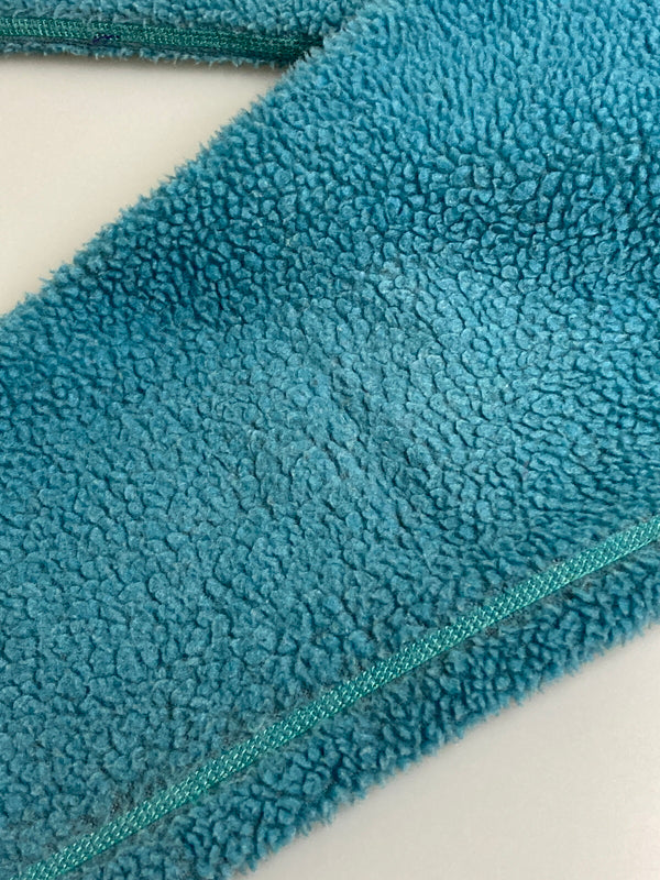 【中古品】【キッズ】 patagonia パタゴニア 90's KIDS FLEECE JACKET 90年代 キッズ フリースジャケット ライトアウター 雪無しタグ 173-251213-kk-23-min サイズ：14 カラー：ターコイズブルー 万代Net店