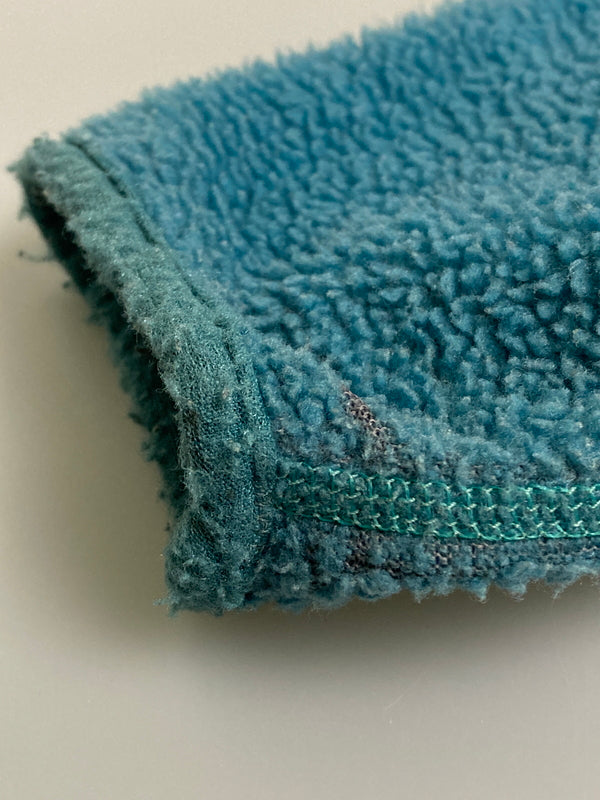 【中古品】【キッズ】 patagonia パタゴニア 90's KIDS FLEECE JACKET 90年代 キッズ フリースジャケット ライトアウター 雪無しタグ 173-251213-kk-23-min サイズ：14 カラー：ターコイズブルー 万代Net店