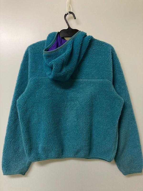 【中古品】【キッズ】 patagonia パタゴニア 90's KIDS FLEECE JACKET 90年代 キッズ フリースジャケット ライトアウター 雪無しタグ 173-251213-kk-23-min サイズ：14 カラー：ターコイズブルー 万代Net店
