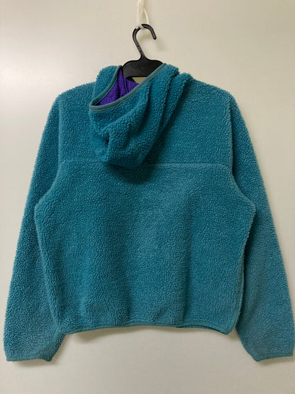【中古品】【キッズ】 patagonia パタゴニア 90's KIDS FLEECE JACKET 90年代 キッズ フリースジャケット ライトアウター 雪無しタグ 173-251213-kk-23-min サイズ：14 カラー：ターコイズブルー 万代Net店