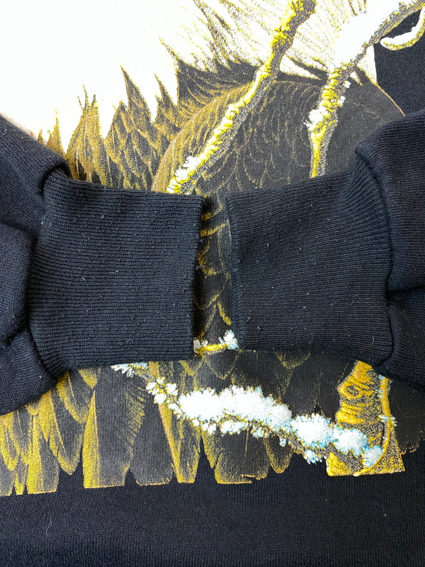 【中古品】【メンズ】 USED ユーズド EAGLE DESIGN SWEATSHIRT イーグル デザイン スウェットシャツ メンズ 長袖 プリント トレーナー 146-260717-em-52-min サイズ：Ｌ カラー：ブラック 万代Net店