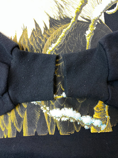 【中古品】【メンズ】 USED ユーズド EAGLE DESIGN SWEATSHIRT イーグル デザイン スウェットシャツ メンズ 長袖 プリント トレーナー 146-260717-em-52-min サイズ：Ｌ カラー：ブラック 万代Net店
