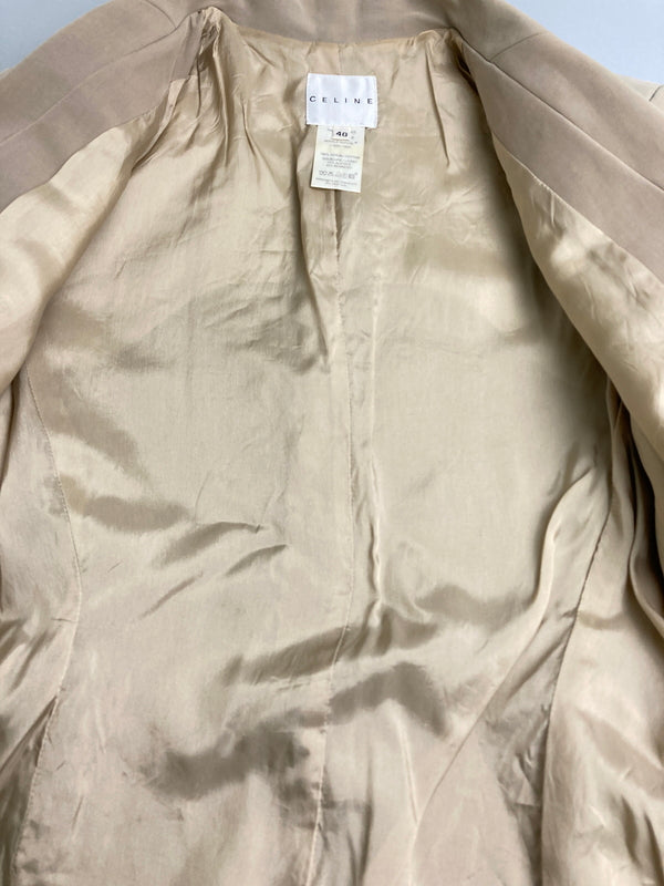【中古品】【レディース】 CELINE セリーヌ 1B SINGLE TAILORED JACKET 1B シングル テーラードジャケット トップス 169-251213-kk-24-min サイズ：40 カラー：ベージュ 万代Net店