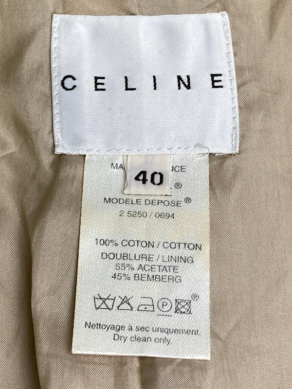 【中古品】【レディース】 CELINE セリーヌ 1B SINGLE TAILORED JACKET 1B シングル テーラードジャケット トップス 169-251213-kk-24-min サイズ：40 カラー：ベージュ 万代Net店