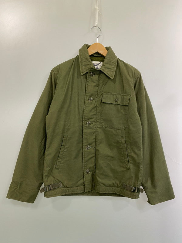 【中古品】【メンズ】 U.S.NAVY 80’s A-2 DECK JACKET DLA100-86-C-0880 アメリカ海軍 80年代 デッキジャケット アウター 146-251213-yn-20-min サイズ：SMALL（34-36） カラー：オリーブグリーン 万代Net店