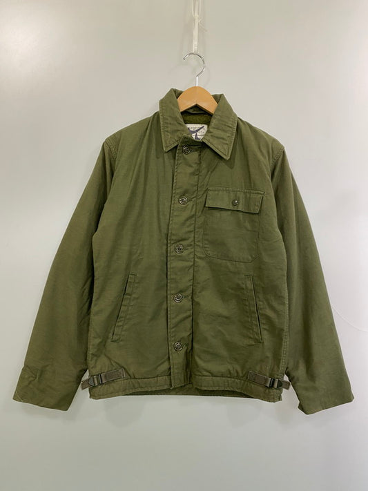 【中古品】【メンズ】 U.S.NAVY 80’s A-2 DECK JACKET DLA100-86-C-0880 アメリカ海軍 80年代 デッキジャケット アウター 146-251213-yn-20-min サイズ：SMALL（34-36） カラー：オリーブグリーン 万代Net店