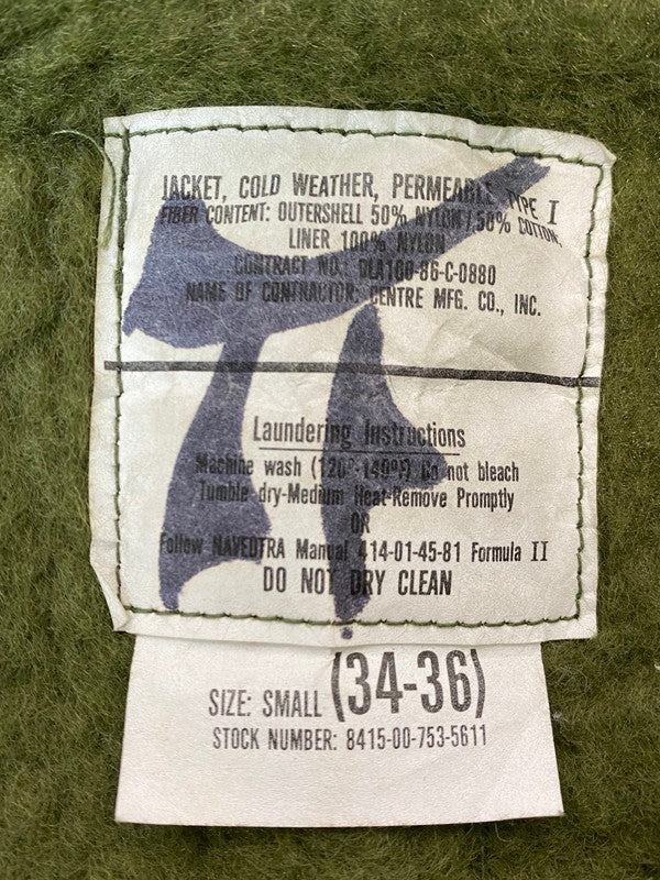 【中古品】【メンズ】 U.S.NAVY 80’s A-2 DECK JACKET DLA100-86-C-0880 アメリカ海軍 80年代 デッキジャケット アウター 146-251213-yn-20-min サイズ：SMALL（34-36） カラー：オリーブグリーン 万代Net店