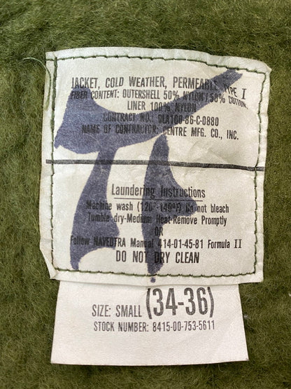 【中古品】【メンズ】 U.S.NAVY 80’s A-2 DECK JACKET DLA100-86-C-0880 アメリカ海軍 80年代 デッキジャケット アウター 146-251213-yn-20-min サイズ：SMALL（34-36） カラー：オリーブグリーン 万代Net店