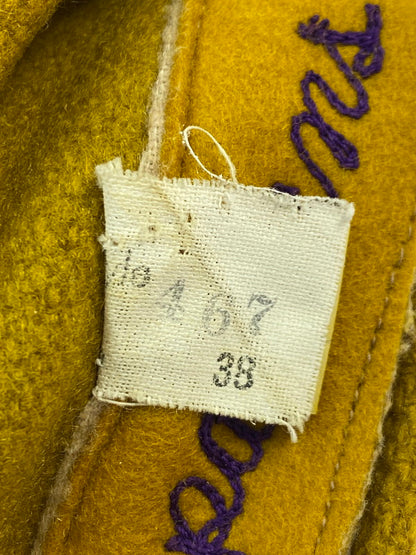 【中古品】【メンズ】 UNKNOWN VINTAGE 50-60's ZIP UP WOOL JACKET ヴィンテージ 50-60年代 ジップアップ ウールジャケット アウター 146-251212-em-29-min サイズ：38 カラー：マスタード 万代Net店