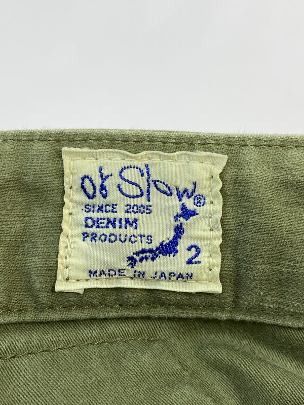 【中古品】【メンズ】 OR SLOW オアスロウ BAKER PANTS OLIVE ベイカーパンツ メンズ ボトムス ミリタリー ファティーグパンツ 151-260731-em-35-min サイズ：2 カラー：オリーブグリーン 万代Net店