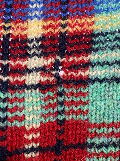 【中古品】【メンズ】 RALPH LAUREN ラルフローレン ELBOW PATCH WOOL KNIT 90S エルボー パッチ ウール ニット セーター メンズ トップス 146-251212-em-27-min サイズ：XL カラー：ブルー系 万代Net店