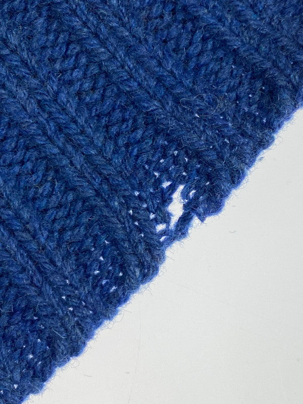 【中古品】【メンズ】 RALPH LAUREN ラルフローレン ELBOW PATCH WOOL KNIT 90S エルボー パッチ ウール ニット セーター メンズ トップス 146-251212-em-27-min サイズ：XL カラー：ブルー系 万代Net店