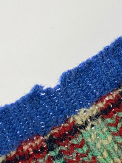 【中古品】【メンズ】 RALPH LAUREN ラルフローレン ELBOW PATCH WOOL KNIT 90S エルボー パッチ ウール ニット セーター メンズ トップス 146-251212-em-27-min サイズ：XL カラー：ブルー系 万代Net店