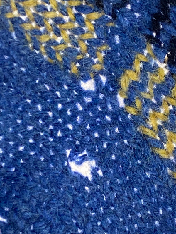 【中古品】【メンズ】 RALPH LAUREN ラルフローレン ELBOW PATCH WOOL KNIT 90S エルボー パッチ ウール ニット セーター メンズ トップス 146-251212-em-27-min サイズ：XL カラー：ブルー系 万代Net店