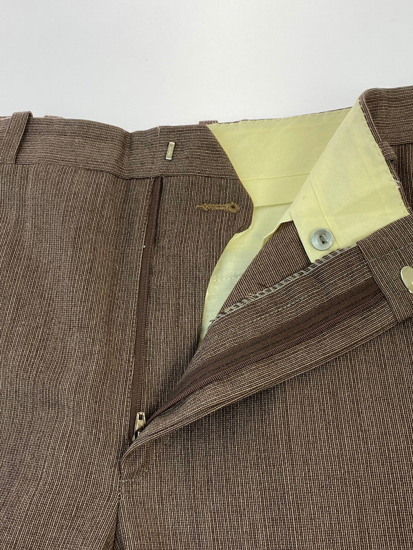 【中古品】【メンズ】 UNKNOWN USED 70-80's TALON HOOK SLACKS ユーズド 70-80年代 タロン製フック スラックスパンツ ボトムス 157-260108-yn-12-min カラー：ブラウン系 万代Net店