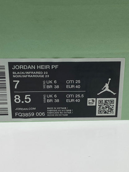 【中古品】【メンズ】 NIKE ナイキ JORDAN HEIR PF BLOODLINE FQ3859-006 ジョーダン エアー PF ブラッドライン スニーカー 靴 160-251213-kk-01-min カラー：BLACK/INFRARED 23 万代Net店