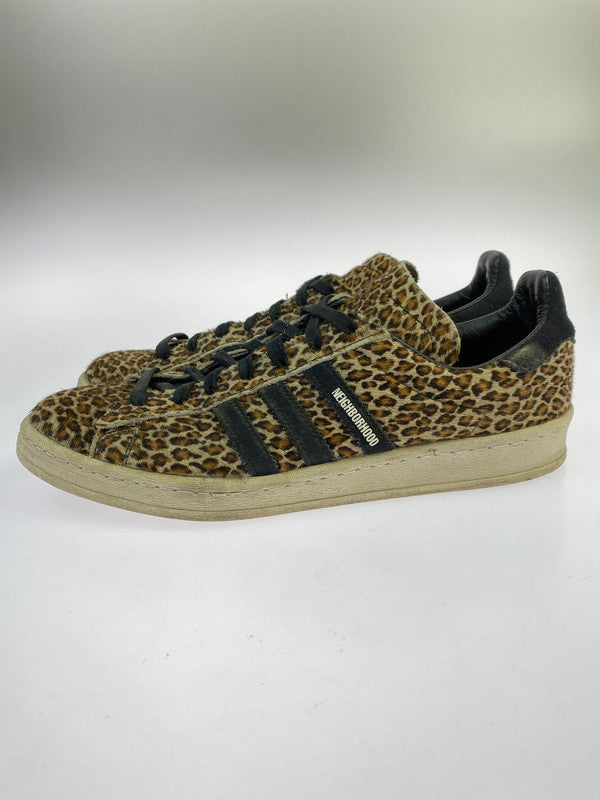 【中古品】【メンズ】 adidas アディダス × END. エンド × NEIGHBORHOOD ネイバーフッド 別注 コラボ CAMPUS "LEOPARD & BLACK" スニーカー 靴 161-251213-kk-15-min カラー：BROWN/CBLACK/CBROWN 万代Net店