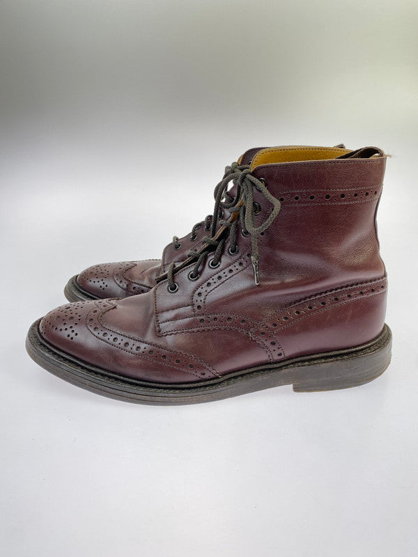 【中古品】【メンズ】 Tricker's トリッカーズ TRICKERS M2508 MALTON ウィングチップ カントリーブーツ メンズ 靴 シューズ フルブローグ 164-251218-em-18-min サイズ：8 1/2 カラー：ラディッシュ ブラウン 万代Net店