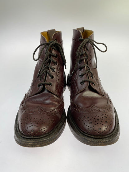 【中古品】【メンズ】 Tricker's トリッカーズ TRICKERS M2508 MALTON ウィングチップ カントリーブーツ メンズ 靴 シューズ フルブローグ 164-251218-em-18-min サイズ：8 1/2 カラー：ラディッシュ ブラウン 万代Net店